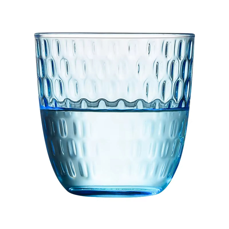 Restaurant Vertical Stripe Glass Water Glass Colorful Drink Glass